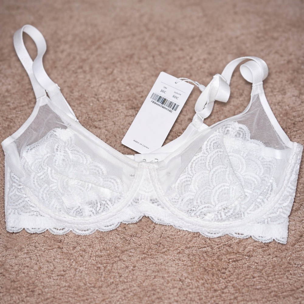 HSIA Mermaid Scale Breast Minimizer (white)